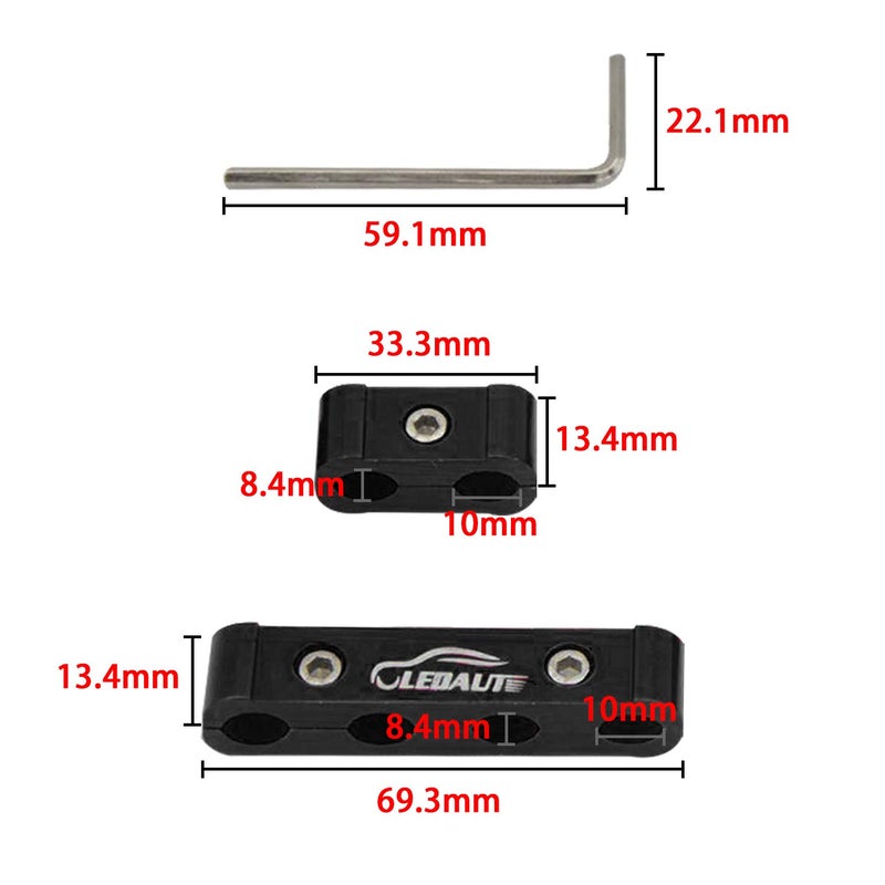 LEDAUT 12pc Engine Spark Plug Wire Separator Divider Suit for 8mm 9mm 10mm (Black) - Image 5